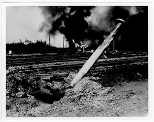 [Shaft from the Grandcamp near the railroad tracks after the 1947 Texas City Disaster]