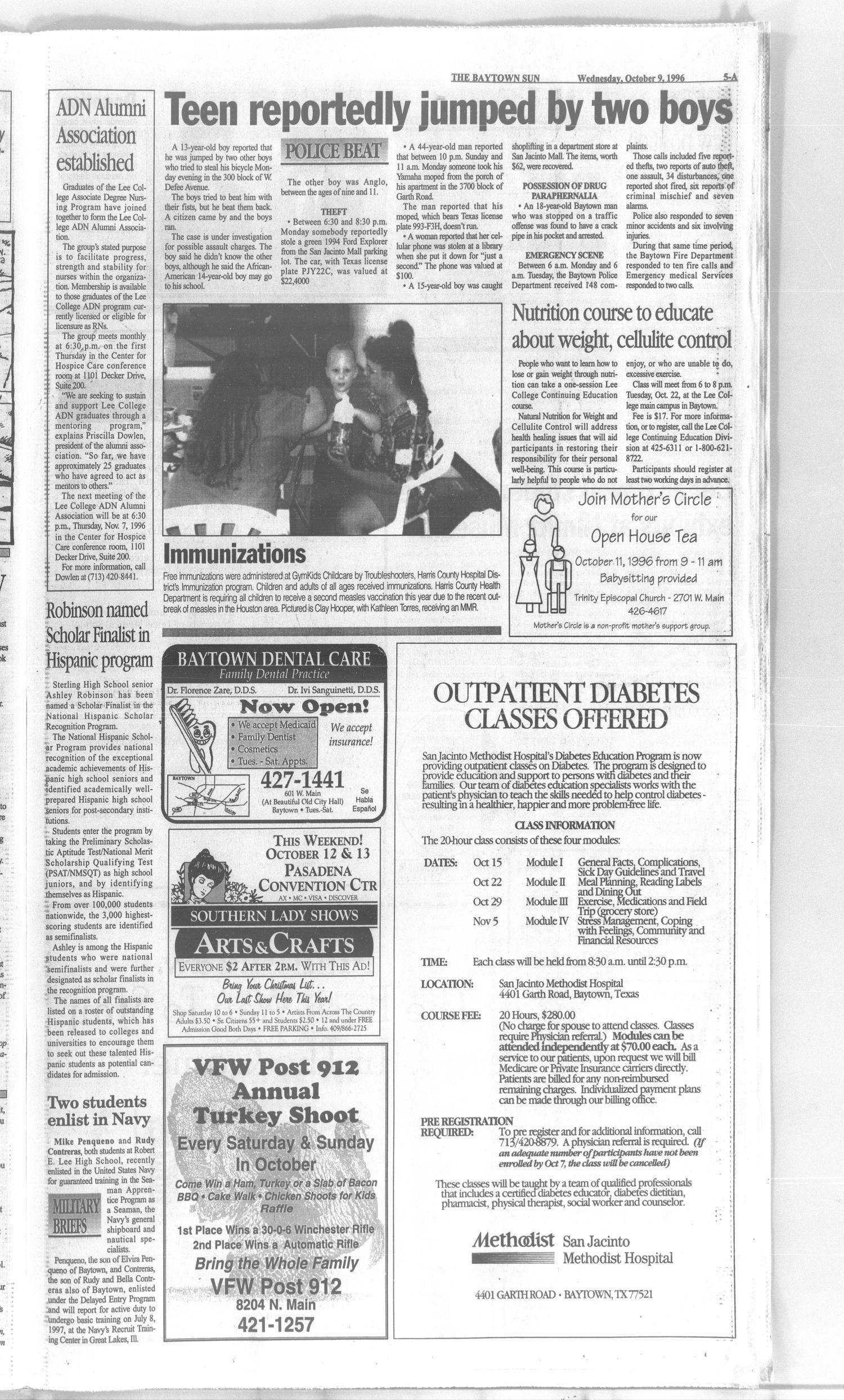 The Baytown Sun (Baytown, Tex.), Vol. 74, No. 295, Ed. 1 Wednesday, October 9, 1996
                                                
                                                    [Sequence #]: 5 of 16
                                                