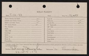Primary view of object titled '[Solo flight Checklist]'.