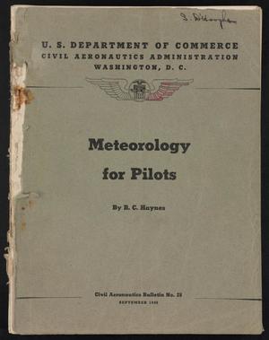 Primary view of object titled 'Meteorology for Pilots'.
