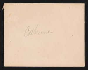 Primary view of object titled '[Envelope for Catherine]'.