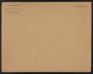 Primary view of object titled '[War Department Envelope]'.