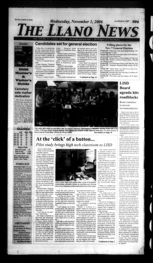 Primary view of object titled 'The Llano News (Llano, Tex.), Vol. 119, No. 5, Ed. 1 Wednesday, November 1, 2006'.