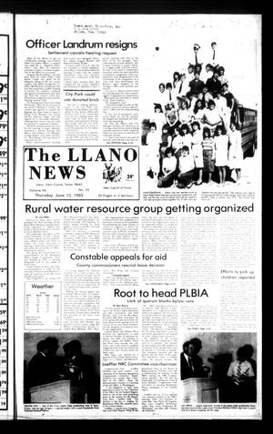 The Llano News (Llano, Tex.), Vol. 94, No. 33, Ed. 1 Thursday, June 13, 1985