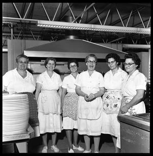 [Sallie Evans with Southside Elementary Cafeteria staff]