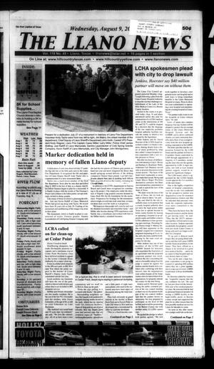 The Llano News (Llano, Tex.), Vol. 118, No. 45, Ed. 1 Wednesday, August 9, 2006
