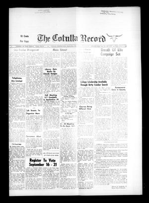 The Cotulla Record (Cotulla, Tex.), Vol. 77, No. 29, Ed. 1 Friday, September 13, 1974