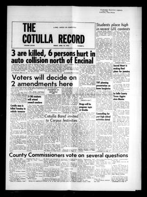 The Cotulla Record (Cotulla, Tex.), Vol. 78, No. 6, Ed. 1 Friday, April 18, 1975