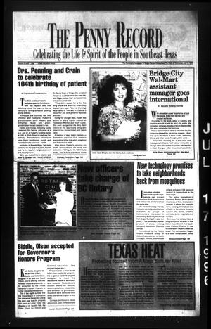 The Penny Record (Bridge City, Tex.), Vol. 38, No. 10, Ed. 1 Wednesday, July 17, 1996
