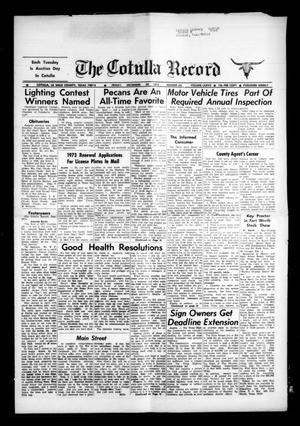 The Cotulla Record (Cotulla, Tex.), Vol. 77, No. 44, Ed. 1 Friday, December 29, 1972