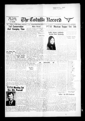 Primary view of The Cotulla Record (Cotulla, Tex.), Vol. 77, No. 32, Ed. 1 Friday, October 5, 1973