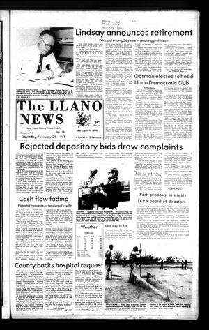 The Llano News (Llano, Tex.), Vol. 94, No. 18, Ed. 1 Thursday, February 28, 1985