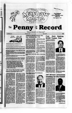 Primary view of object titled 'The Penny Record (Bridge City, Tex.), Vol. 34, No. 48, Ed. 1 Tuesday, April 13, 1993'.