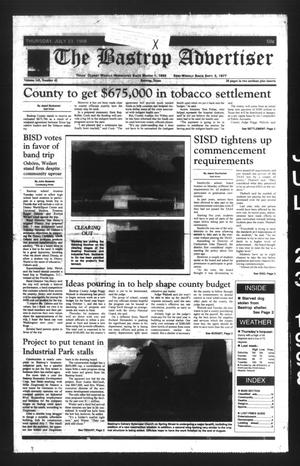 Primary view of object titled 'The Bastrop Advertiser (Bastrop, Tex.), Vol. 145, No. 42, Ed. 1 Thursday, July 23, 1998'.