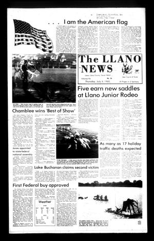 The Llano News (Llano, Tex.), Vol. 94, No. 36, Ed. 1 Thursday, July 4, 1985