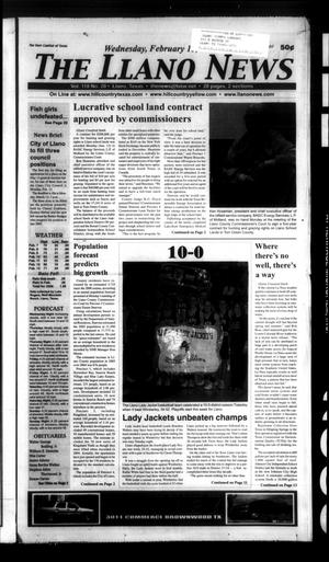 The Llano News (Llano, Tex.), Vol. 118, No. 20, Ed. 1 Wednesday, February 15, 2006