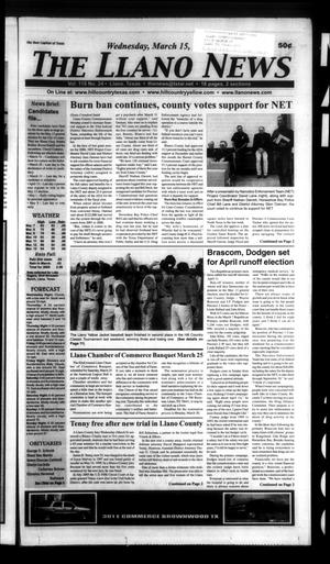 Primary view of object titled 'The Llano News (Llano, Tex.), Vol. 118, No. 24, Ed. 1 Wednesday, March 15, 2006'.