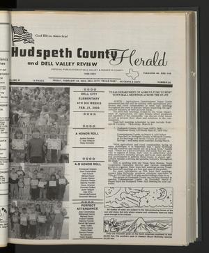 Hudspeth County Herald and Dell Valley Review (Dell City, Tex.), Vol. 47, No. 26, Ed. 1 Friday, February 28, 2003