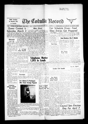 The Cotulla Record (Cotulla, Tex.), Vol. 77, No. 1, Ed. 1 Friday, March 2, 1973