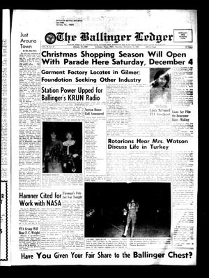 The Ballinger Ledger (Ballinger, Tex.), Vol. 79, No. 21, Ed. 1 Thursday, November 11, 1965