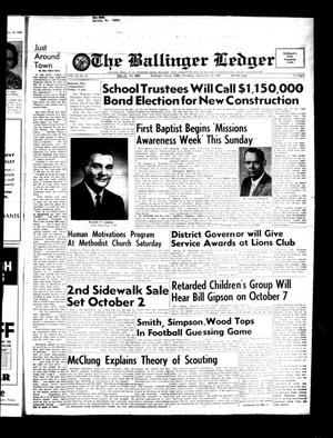 The Ballinger Ledger (Ballinger, Tex.), Vol. 79, No. 14, Ed. 1 Thursday, September 23, 1965
