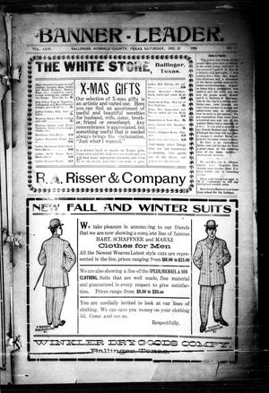 Banner-Leader. (Ballinger, Tex.), Vol. 26, No. 11, Ed. 1 Saturday, December 22, 1906