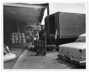 Primary view of object titled '[Gorman Bros. Wholesale Fruits & Vegetables Loading Dock]'.