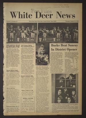 Primary view of object titled 'White Deer News (White Deer, Tex.), Vol. 13, No. 37, Ed. 1 Thursday, October 26, 1972'.
