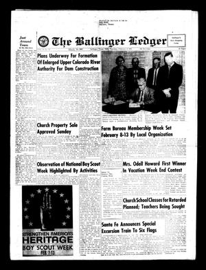 Primary view of object titled 'The Ballinger Ledger (Ballinger, Tex.), Vol. 78, No. 33, Ed. 1 Thursday, February 4, 1965'.