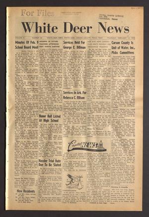 White Deer News (White Deer, Tex.), Vol. 10, No. 52, Ed. 1 Thursday, February 12, 1970