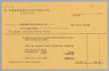 Text: [Credit Invoice for shipping costs, October 7, 1960]