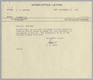 [Letter from G. A. Stirl to I. H. Kempner, September 12, 1956]