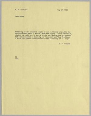 [Letter from I. H. Kempner to W. H. Louviere, May 19, 1955]