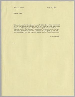 [Letter from I. H. Kempner to Thomas L. James, July 20, 1956]