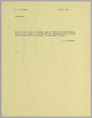 [Letter from I. H. Kempner to W. H. Louviere, July 8, 1955]