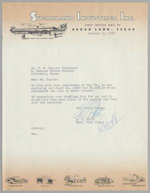 [Letter from G. A. Stirl to T. E. Taylor, January 11, 1960]