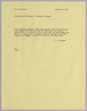 [Letter from I. H. Kempner to W. H. Louviere, January 15, 1955]