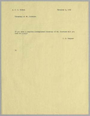 [Letter from I. H. Kempner to J. M. Sutton, November 2, 1955]