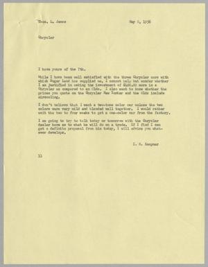 [Letter from I. H. Kempner to Thomas L. James, May 8, 1956]