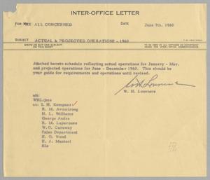 [Letter from W. H. Louviere to I. H. Kempner, June 7, 1960]