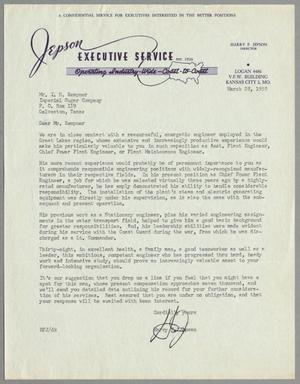 [Letter from Harry F. Jepson to I. H. Kempner, March 28, 1955]