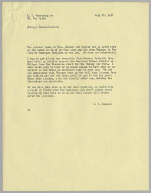 [Letter from I. H. Kempner to R. M. Armstrong or Ken L. Laird, July 18, 1956]