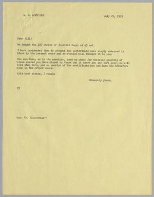 [Letter from A. H. Blackshear to W. H. Louviere, July 29, 1955]