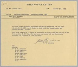[Letter from W. H. Louviere to Herman Lurie, January 5, 1955]
