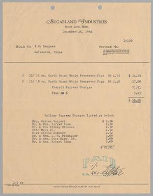 [Invoice for Figs & Railway Express Charges, December 26, 1956]