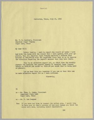[Letter from I. H. Kempner to W. H. Louviere, July 25, 1955]