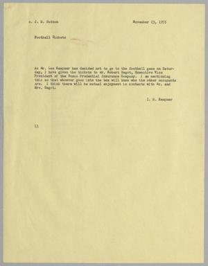 [Letter from I. H. Kempner to J. M. Sutton, November 23, 1955]