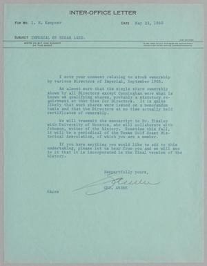 [Letter from George Andre to I. H. Kempner, May 23, 1960]