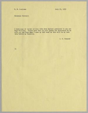[Letter from I. H. Kempner to W. H. Louviere, July 18, 1955]