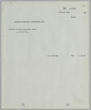 [Invoice for Adjustments, October 3, 1960]